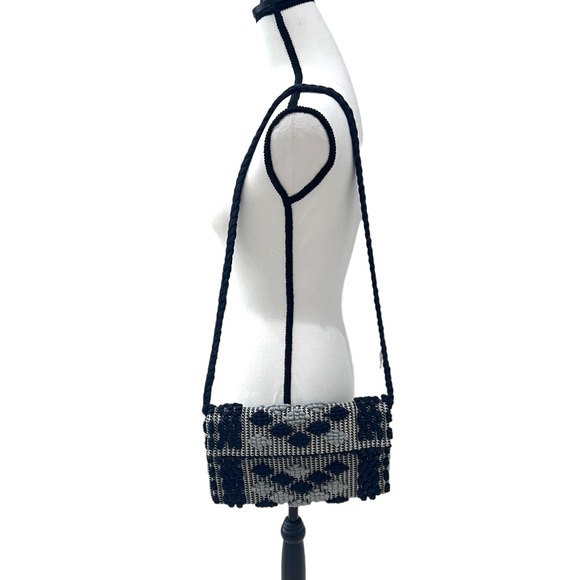 Antonello Tedde Woven Handbag Black Grey - Picture 8 of 9